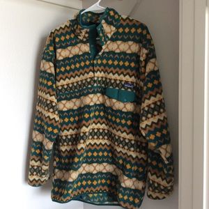 Patagonia synchilla snap-t pullover printed large